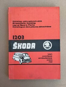 Seznam katalog ND na Škoda 1203, PĚKNÝ zasílám ihned