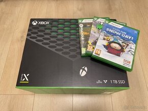 XBOX SERIES X 1TB // ZÁRUKA 12/2025 + ZACHOVALÝ STAV + 3 HRY