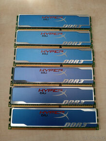 6X 2GB DDR3 1600MHz RAM Kingston HyperX (Celkem 12GB RAM)