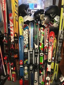 Dětské lyže, přezkáče, helmy,brusle a snowboard