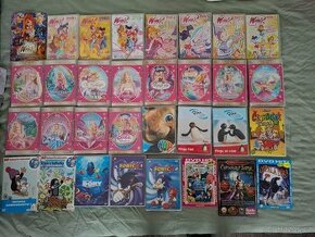 DVD pohádky Barbie, WinX, SONIC, filmy HOP, HLedá se Dory