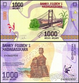 Madagaskar - 1000 Ariary bankovka, 2017, UNC