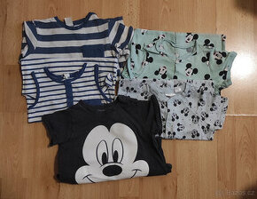 Letní overaly / pyžama H&M vel. 98 (pruhy / Mickey Mouse)