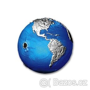 Stříbrná mince 3 Oz The Blue Marble -planeta Země v ohrožení