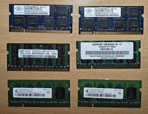 SO DIMM DDR2 paměti notebookové