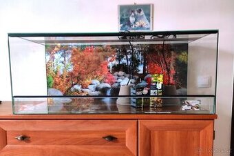 LTerarium 40x40x100 nobé nepoužité, polyuretanové pozadí,osv