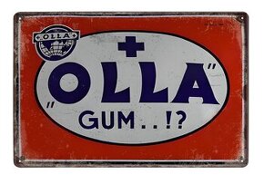 plechová cedule - Olla Gum (dobová reklama) - 1