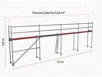 Kompletní sestava lešení 52,8 m