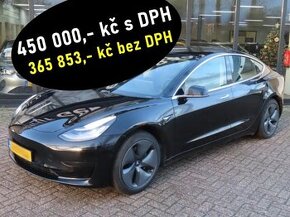 450 000kč s DPH (možný odpočet) Tesla Model 3 SR+, autopilot