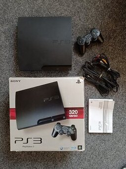 PS3 Slim 320GB, originál ovladač / PlayStation 3