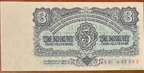 Tříkorunová bankovka ČSSR 1961 - 1