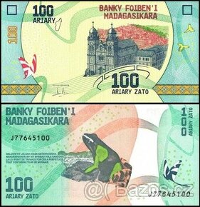 Madagaskar - 100 Ariary bankovka, 2017, UNC