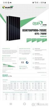 Fotovoltaické panely Bluesun Bifacial - 1