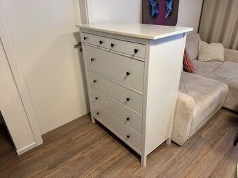 HEMNES, Komoda se 6 zásuvkami, bílá, 108x131 cm