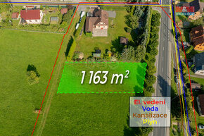 Prodej pozemku k bydlení, 1163 m², Dolní Bečva