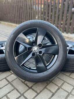 ORIGINÁL Alu Škoda ILIAS R16, 5x112 - TOP, LETNÍ