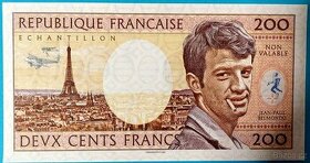 BANKOVKA 200 FRANCS J.P. BELMONDO, 2018, GÁBRIŠ, UNC - 1