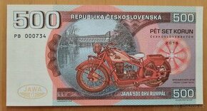 Pamětní bankovka Jawa 500 Gabris