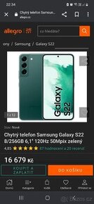 samsung s22 8/256gb 5G plné fukcni..odběr Chotěboř