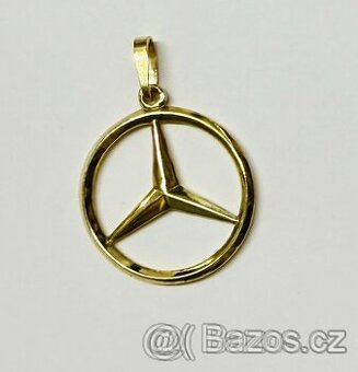 Zlatý přívěsek Mercedes 14k (585)