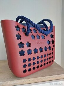 Obag standard cherry flower navy blue