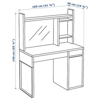 Psací stůl s nástavcem Ikea