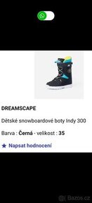 Snowboardové boty Decathlon dětské unisex vel 35