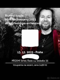 2x lístek na Krajčo Adventní koncert 13.12.2025 v Praze