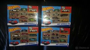 Hot wheels - sada deseti autíček 4 x nerozbalené dle fotek - 1