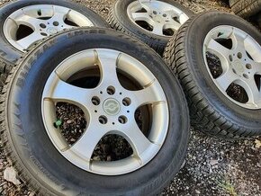 r15" zimní 5x110 6,5jx15 et38 pneu 195/65 r15 90%