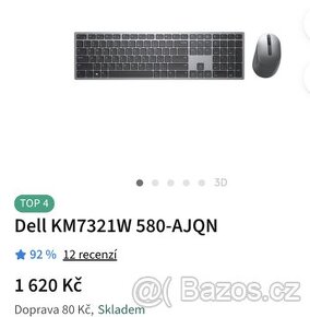 PC klávesnice Bluetooth Dell KM7321W