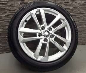 17" Originál Audi A3 Golf Octavia 5x112 zimní pneu 4,5-5mm