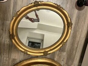 Velké oválné zrcadlo starožitné