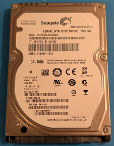 HDD 2,5" 500GB Seagate Momentus 7200.4