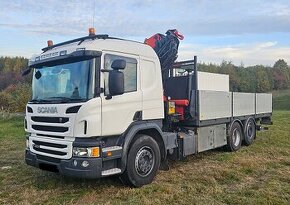 Scania P410 6x2 - valník s hydraulickou rukou Palfinger