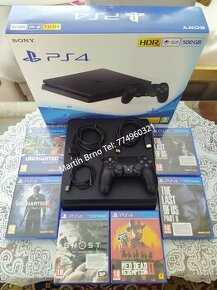 Playstation 4 Slim 500GB + TOP STAV - záruka do 2026