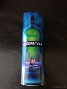 Plechová dóza na Becherovku