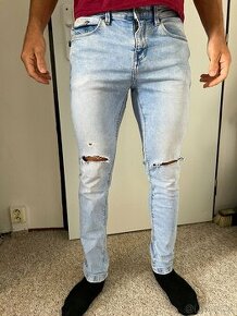 Strech slimfit jeans kalhoty, džíny Pull & Bear W30L32 - 1