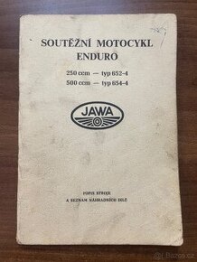 Soutěžní motocykl enduro Jawa 250 500 typ 652 654