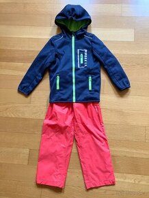 Sportovní set softshell bunda+šusťáky 110/116