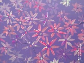Obraz fialky s růžovou akryl na plátně