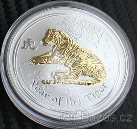 1 OZ stříbrná mince Year of the Tiger 2010 Rok tygra - 1