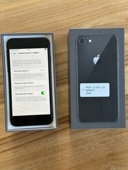 Apple iPhone 8 64GB černý + krabička, baterie 100% - 1