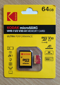 Paměťová karta MicroSD 64GB KODAK Ultra - rychlá nová - 1