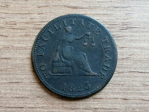 Lower Canada 1/2 Penny 1825 token koloniální mince D. Kanada