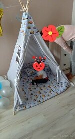 Dětský stan Teepee Stavební stroje - 1