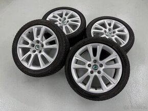 Originální ALU kola Škoda 5x112 r17 zimní pneu 8mm