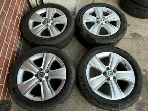 Alu 17" 5x112, orig. škoda DOLOMITE, Yeti + pneu 70% - 1