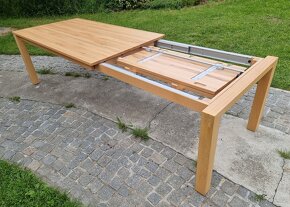 Nový rozkládací stůl buk masiv 90x160+100 cm