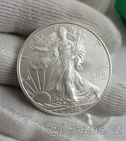 American Eagle 1oz 31,1g čistého stříbra starší ročníky 2009